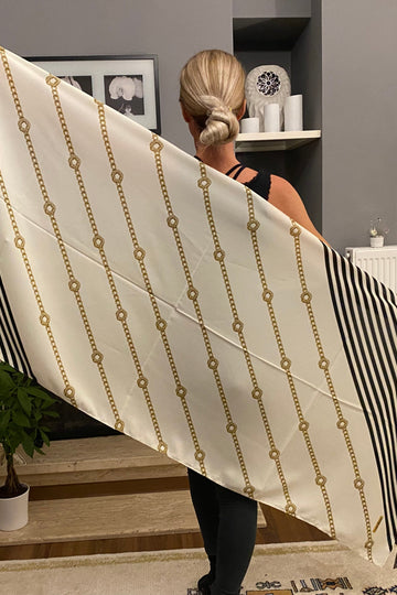 Chain Patterned Fashion Shawls Fashion Tight